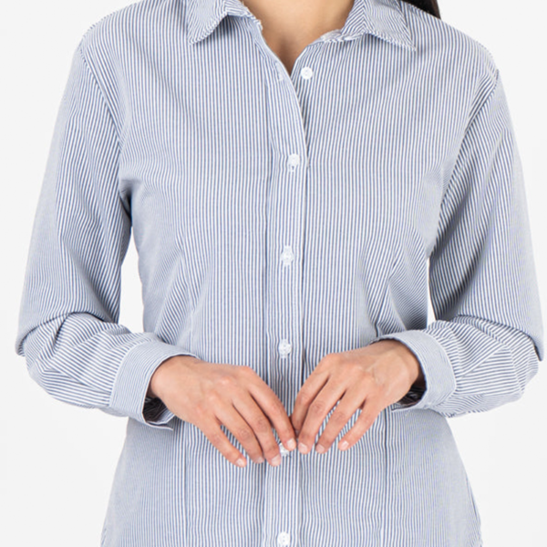 Blusa Mil Rayas Manga Larga 65% poliéster / 35% Algodón