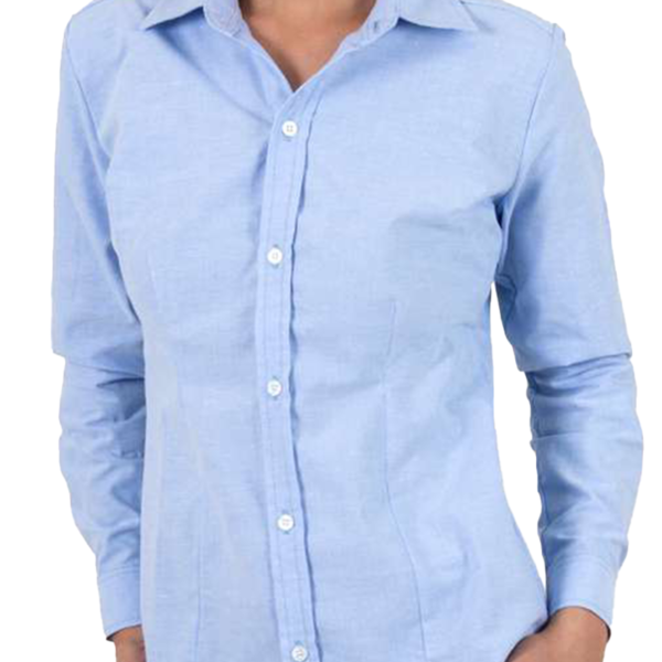 Blusa Oxford Manga Larga 60% Algodón / 40% poliéster