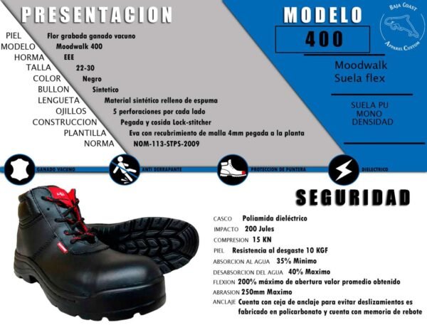 Bota Moodwalk Suela Flex Modelo 400 - Image 2