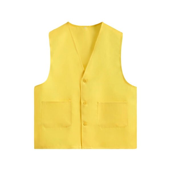 Chaleco Industrial De Gabardina Con Botón y Botón Oculto. 65% Polyester / 35% Polyester - Image 5