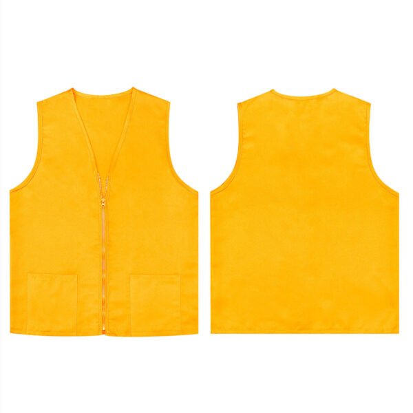 Chaleco Industrial De Gabardina Con Zipper. 65% Polyester / 35% Polyester - Image 2