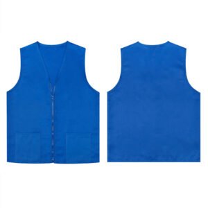 Chaleco Industrial De Gabardina Con Zipper. 65% Polyester / 35% Polyester