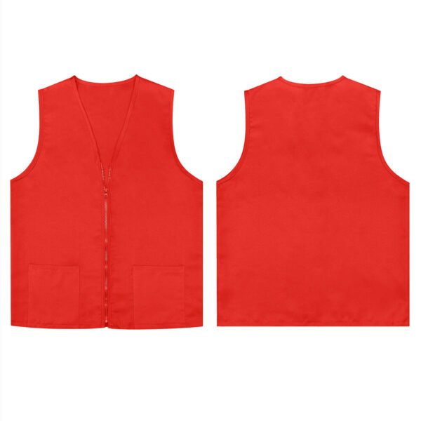 Chaleco Industrial De Gabardina Con Zipper. 65% Polyester / 35% Polyester - Image 3