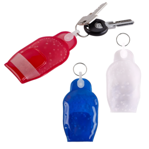LLAVEROS PROMOCIONALES CON GEL ANTIBACTERIAL 12 ML